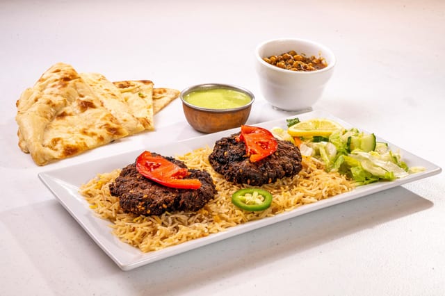 Beef Chapli Kabob.
